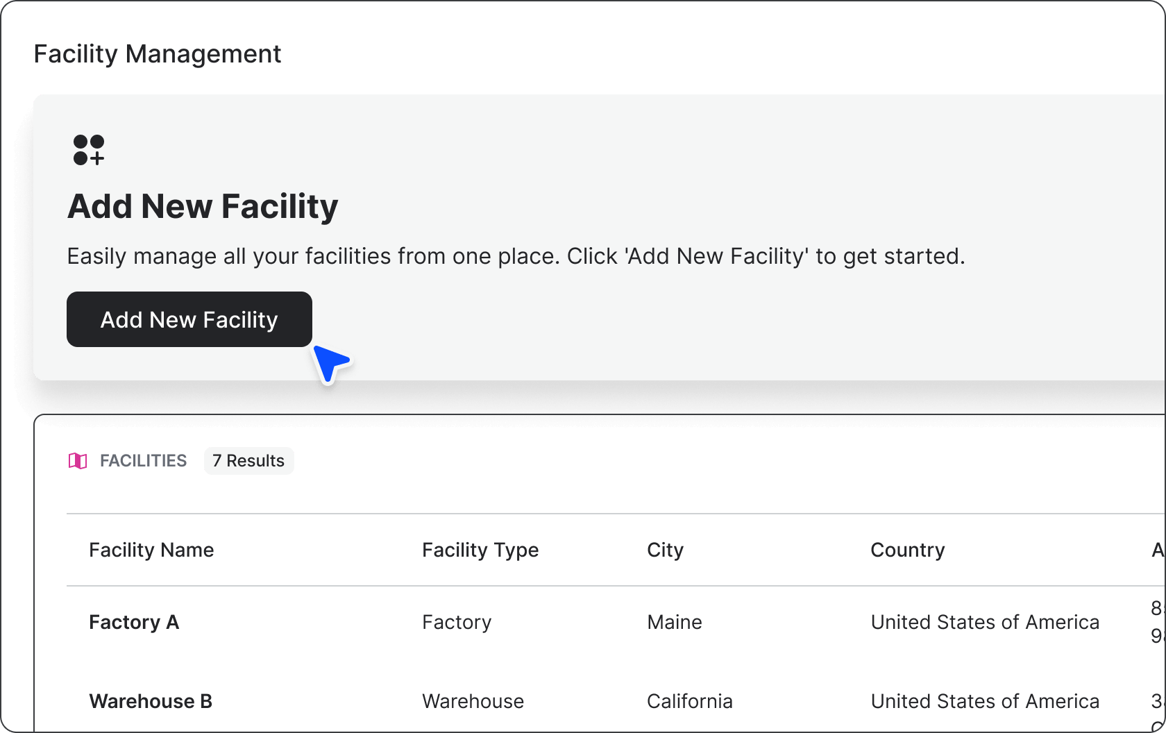 Facility Grouping