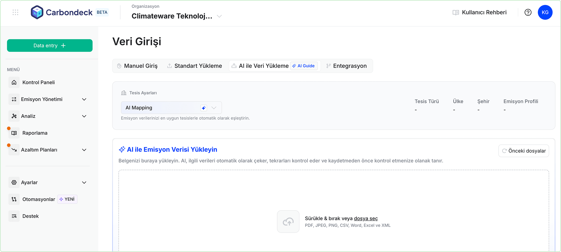 Carbondeck Calculation