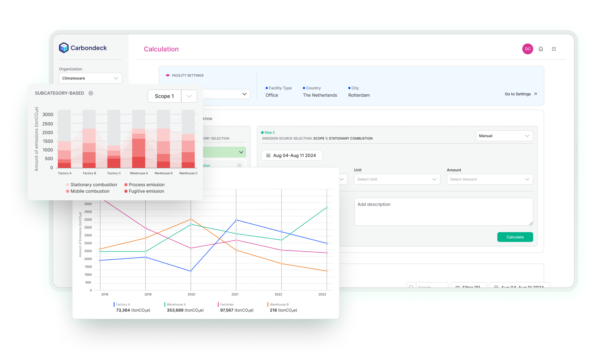 Carbondeck Calculation Screenshot